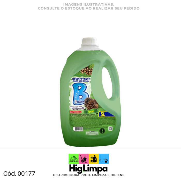 Desinfetante Barbarex Para Uso Geral Pinho 5L