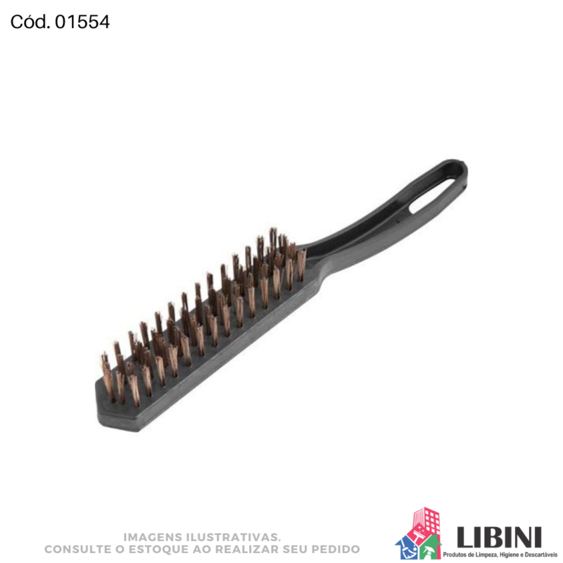 Escova de Aço - Com Cabo - 01554