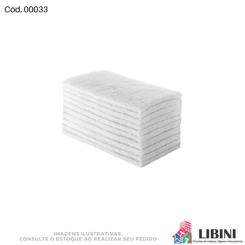 Fibra de Limpeza Leve Branca - c/1unid