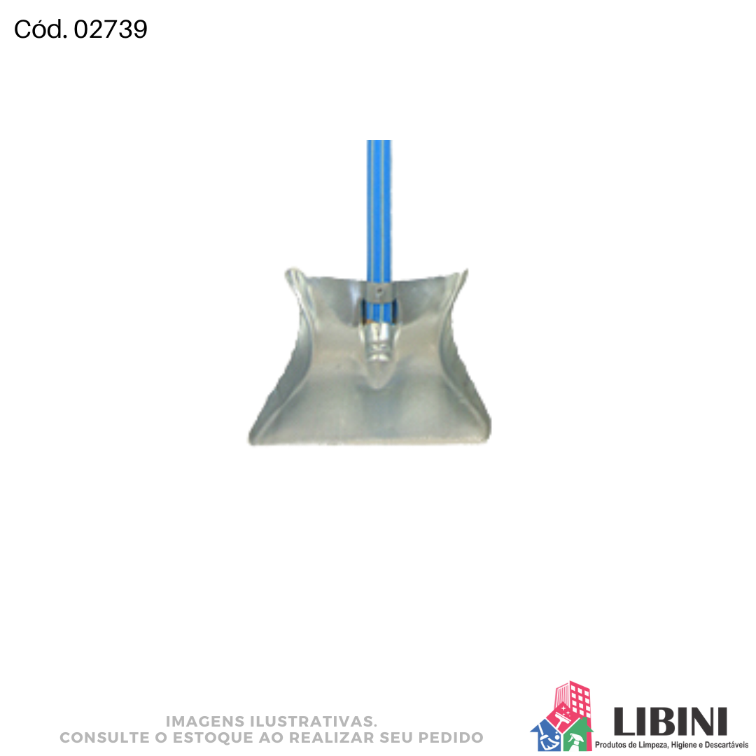 Pá de Lixo Metal - Cabo curto - 02739