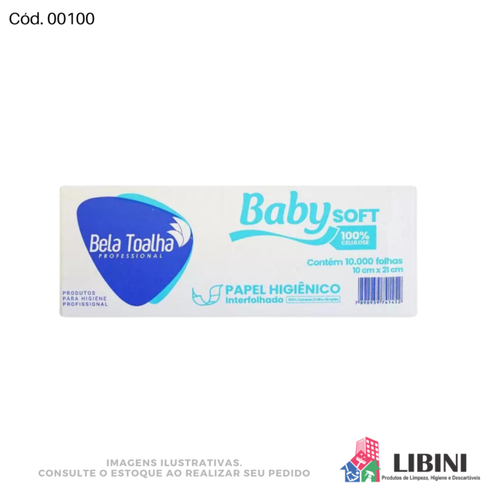 Papel Higiênico Interfolhado Cai-Cai folha simples Baby com 10.000 folhas - 00100