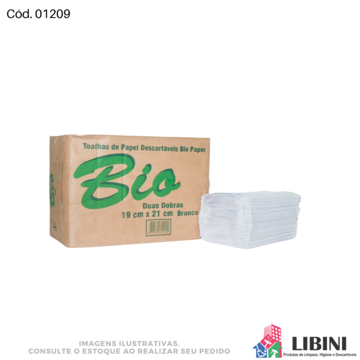 Papel Interfolhas Branco - Bio 800 folhas - 01209