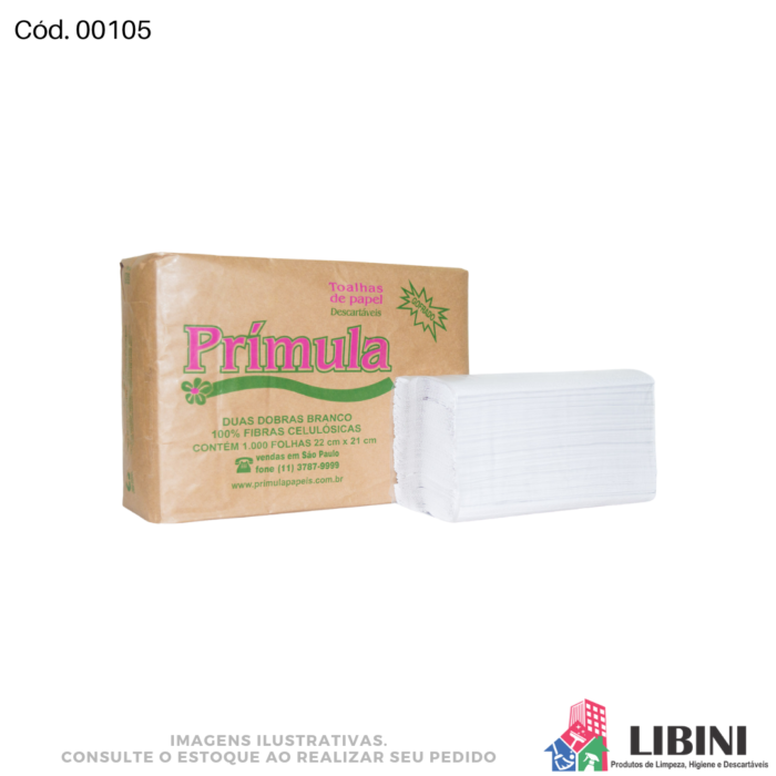 Papel Interfolhas Branco - Primula 1.000 folhas - 00105