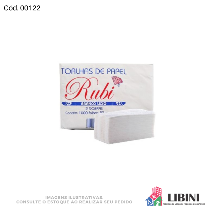Papel Interfolhas Luxo - Rubi 1.000 folhas - 00122