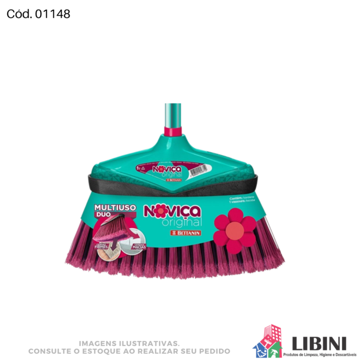 Vassoura Nylon sem cabo - Noviça