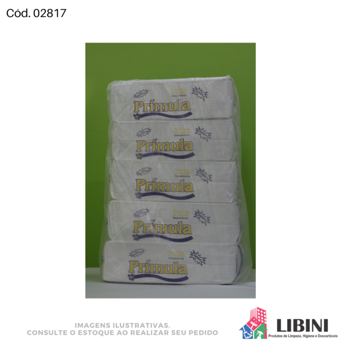 Papel Interfolhas 100% Celulose Folha Dupla Primula 5.000 folhas - 002817