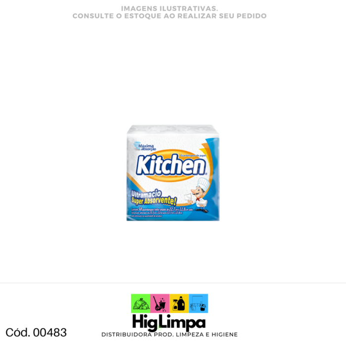 Guardanapo Folha Simples 22,7 cm x 22,8 cm 50 unidades Kitchen- 00483