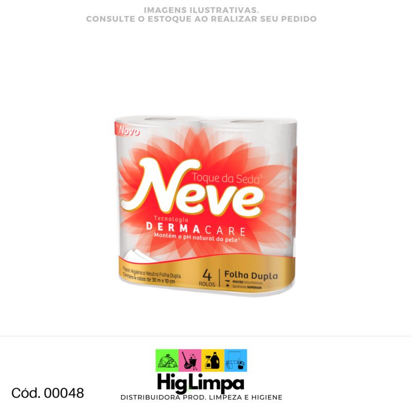 Papel Higiênico Folha Dupla - Neve 4x30metros