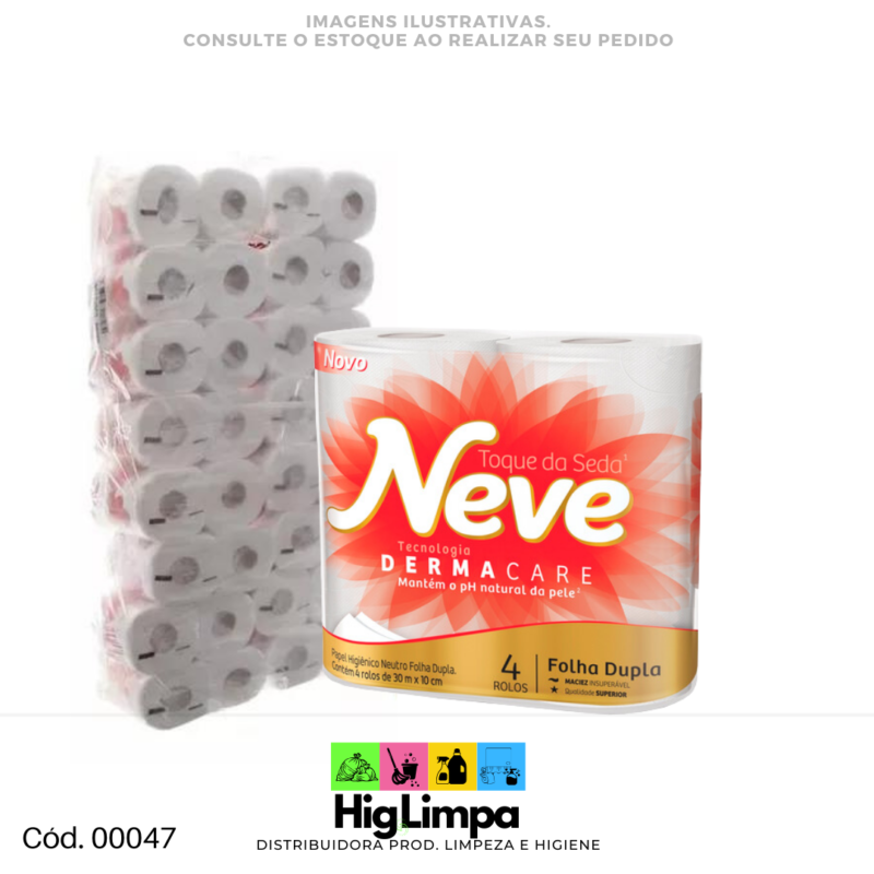 Papel Higiênico Folha Dupla - Neve 64x30metros