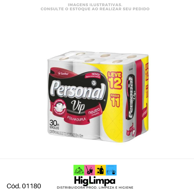 Papel Higiênico Folha Dupla - Personal 12x30metros