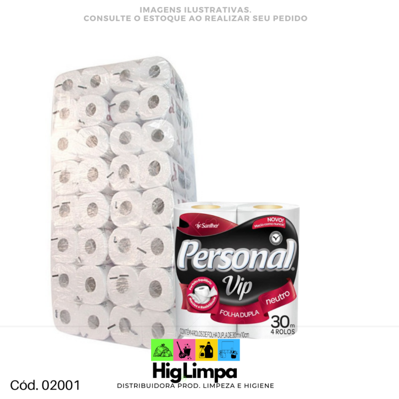 Papel Higiênico Folha Dupla - Personal 64x30metros