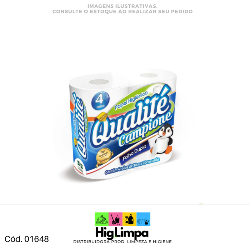 Papel Higiênico Folha Dupla - Qualité 4x30metros