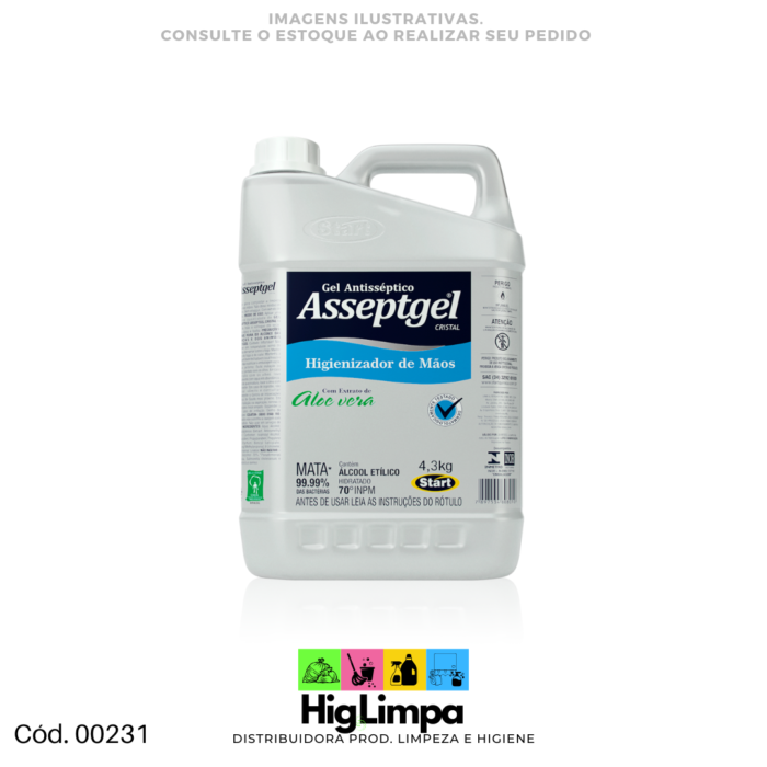 Álcool Gel 70% - Asseptgel 5L - 00231 - 00231