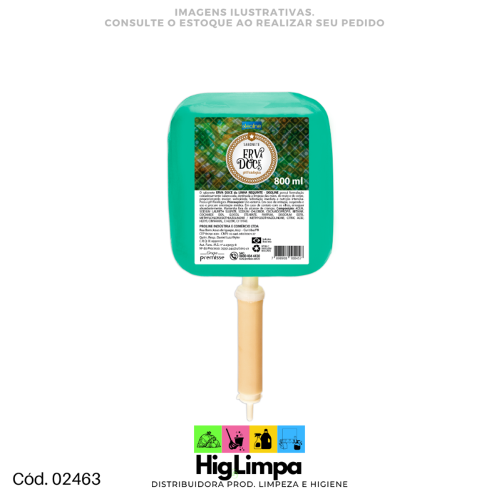 Sabonete Deoline - Erva Doce Refil 800ml