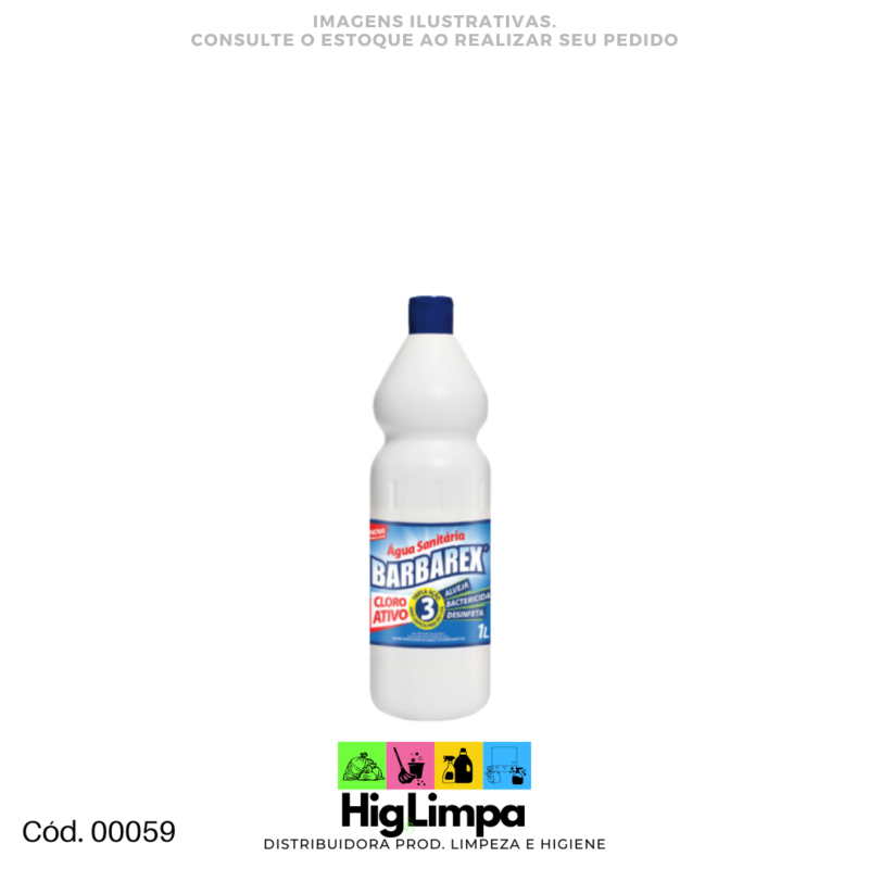 Água Sanitária - Barbarex 1L - 00059