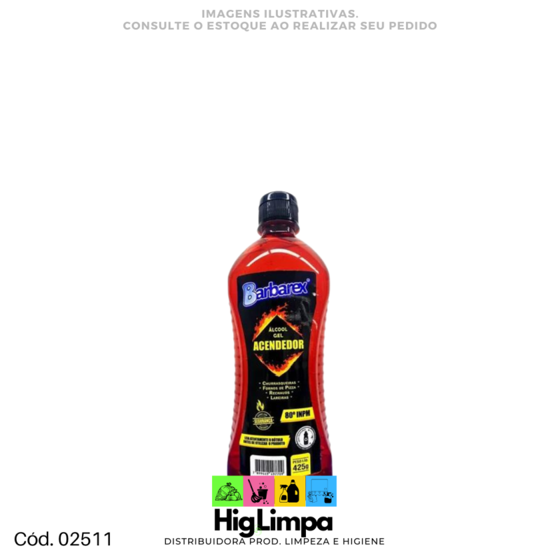 Álcool Gel Acendedor 80INPM - Barbarex 425G - 02511