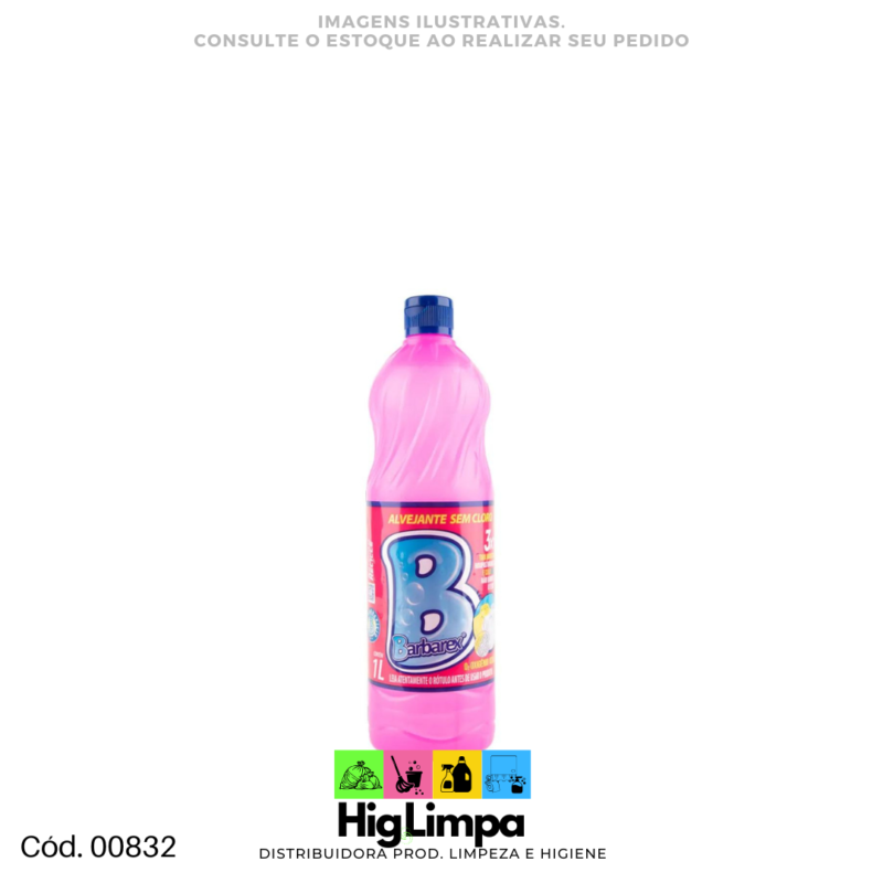 Alvejante Líq. sem Cloro - Barbarex 1L - 00832