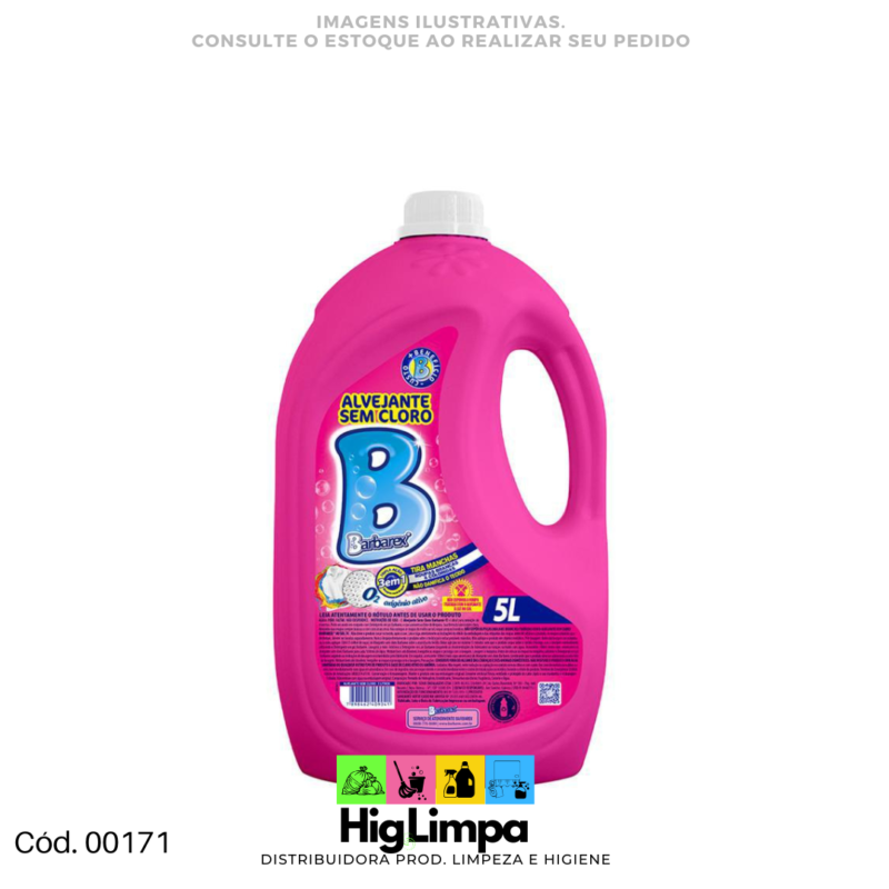 Alvejante Líq. sem Cloro - Barbarex 5L - 00171