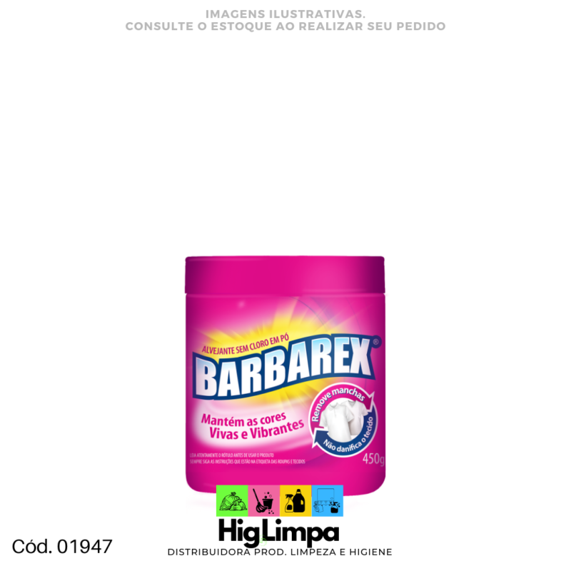 Alvejante sem Cloro em Pó - Barbarex 450g - 01947