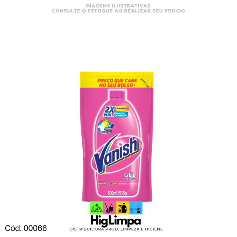 Alvejante Gel  Sachê - Vanish 500ml - 00066