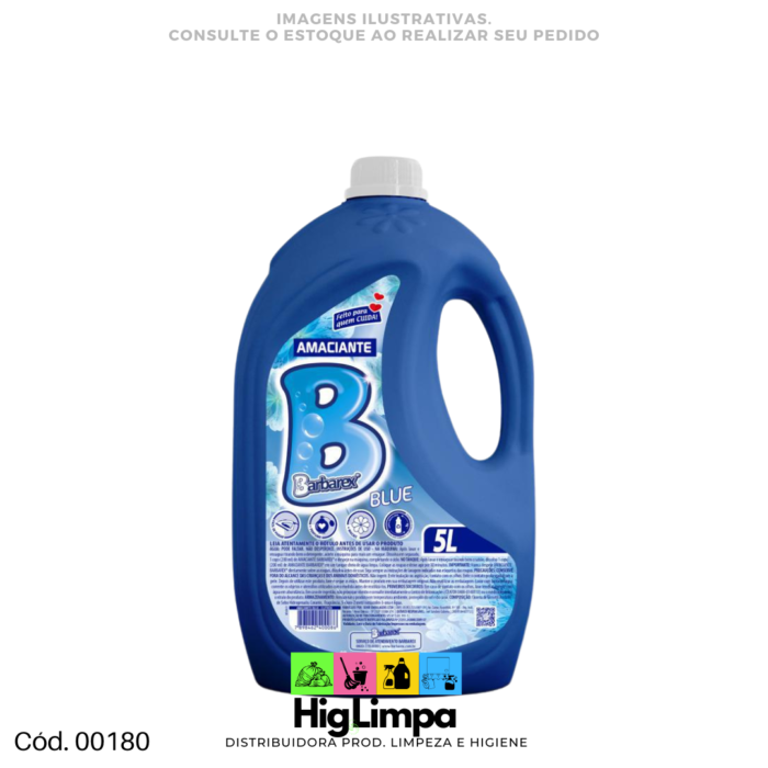 Amaciante de Roupas Blue - Barbarex 5L - 00180