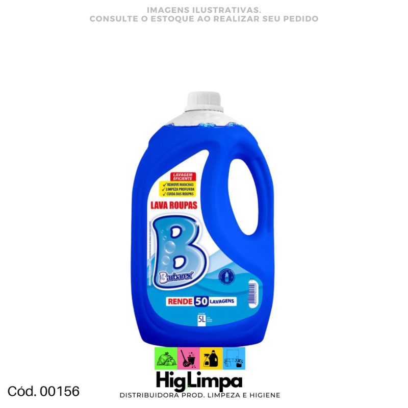 Lava Roupa Líquido - Barbarex 5L - 00156