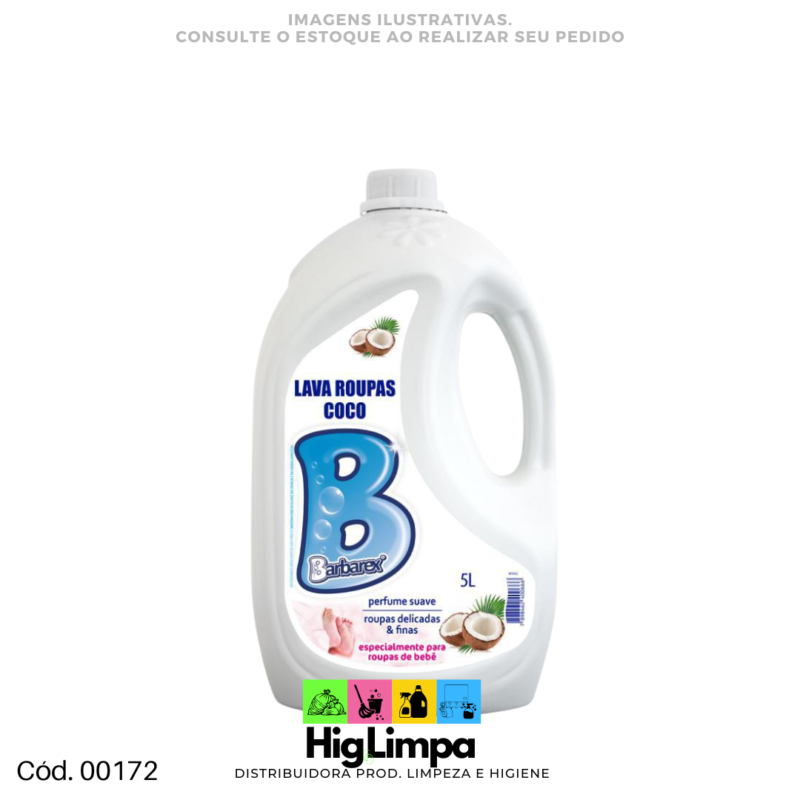 Lava Roupa Líquido Coco - Barbarex 5L - 00172