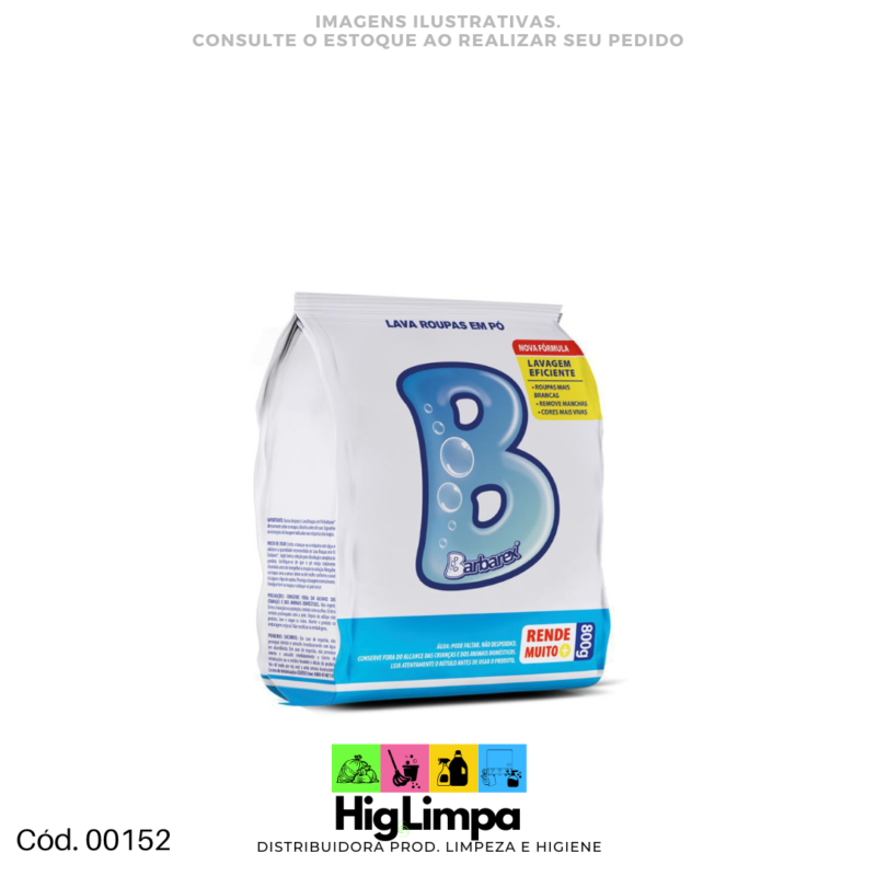 Lava Roupa Pó - Barbarex 800g - 00152