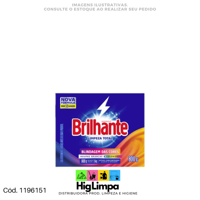 Lava Roupa Pó - Brilhante 800g - 1196151