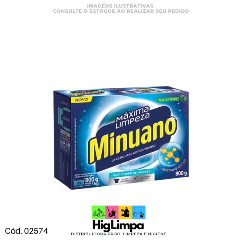Lava Roupa Pó - Minuano 800g - 02574