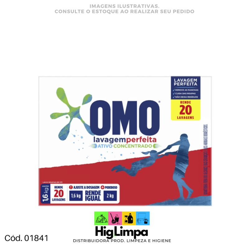 Lava Roupa Pó - Omo 1,6kg - 01841