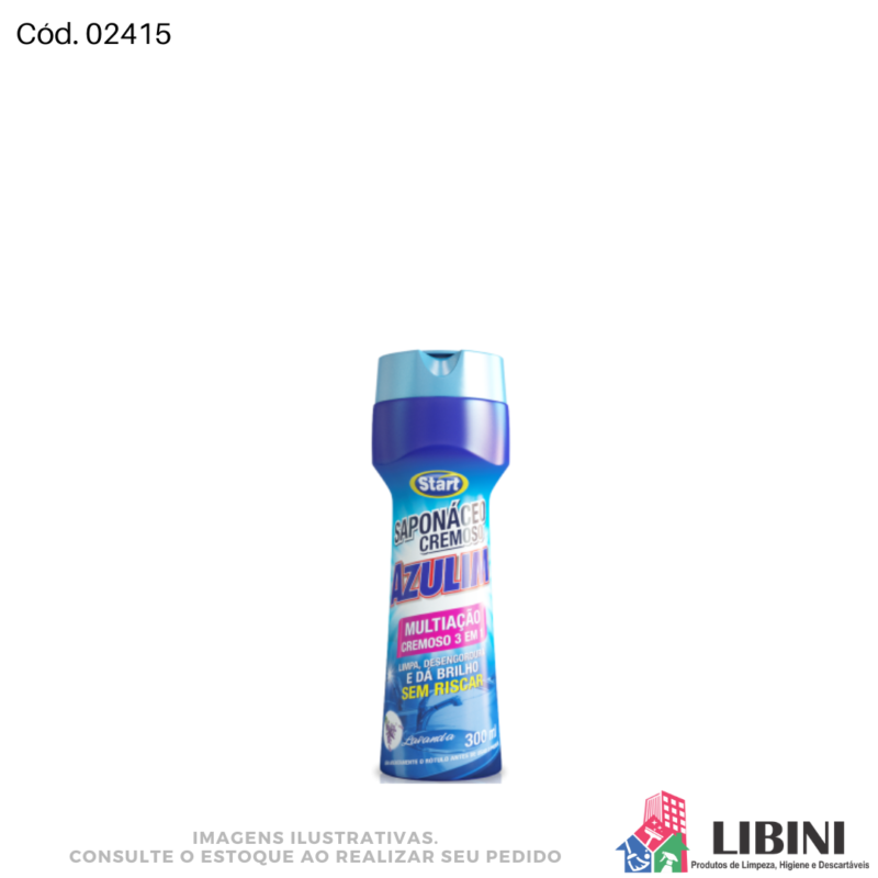 Saponáceo Cremoso - Azulim Start 300ml - 02415