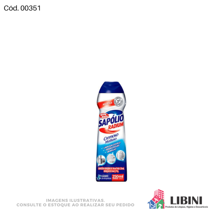 Saponáceo Cremoso Clássico - Sapólio 250ml - 00351