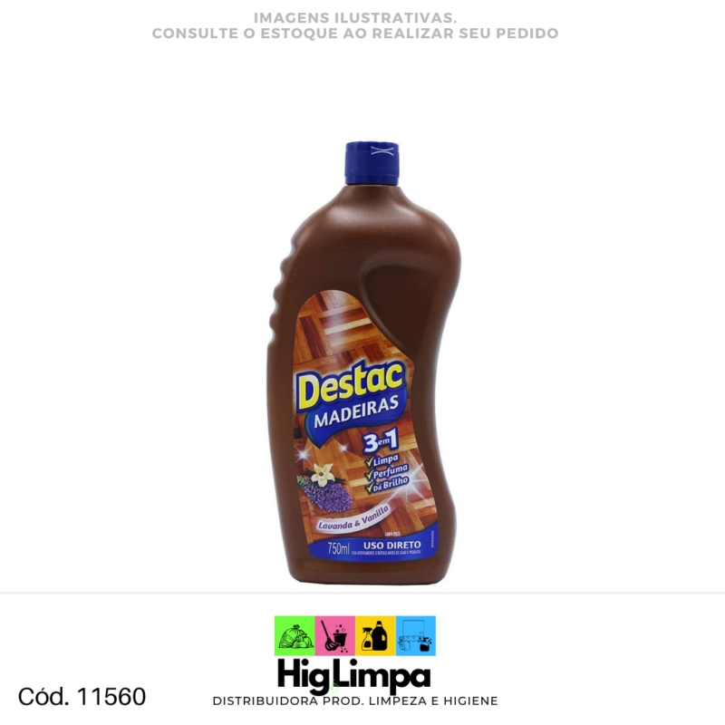 Limpa Piso Madeira - Destac 750ml - 11560