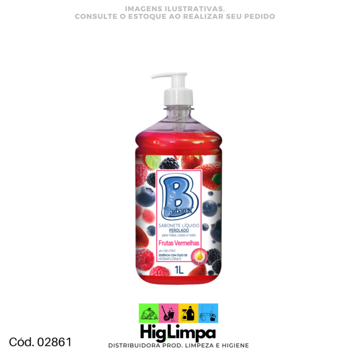 Sabonete Frutas Vermelhas - Barbarex 1L