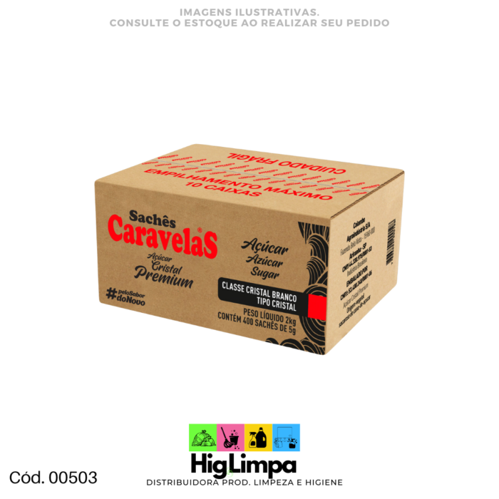 Açúcar Sachê - Caravelas Caixa 400unid. (cópia) - 00503