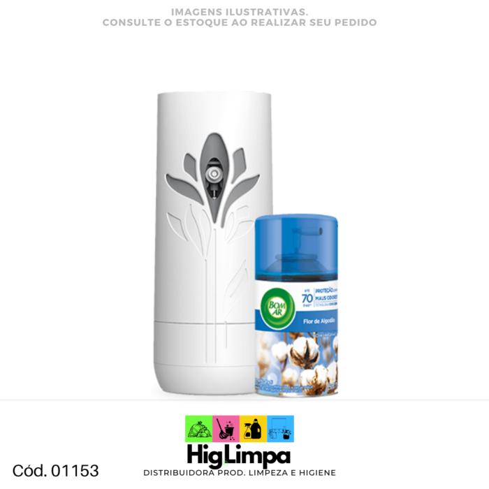 Bom Ar Freshmatic Spray Automático Flor de Algodão - Aparelho+Refil - 01153
