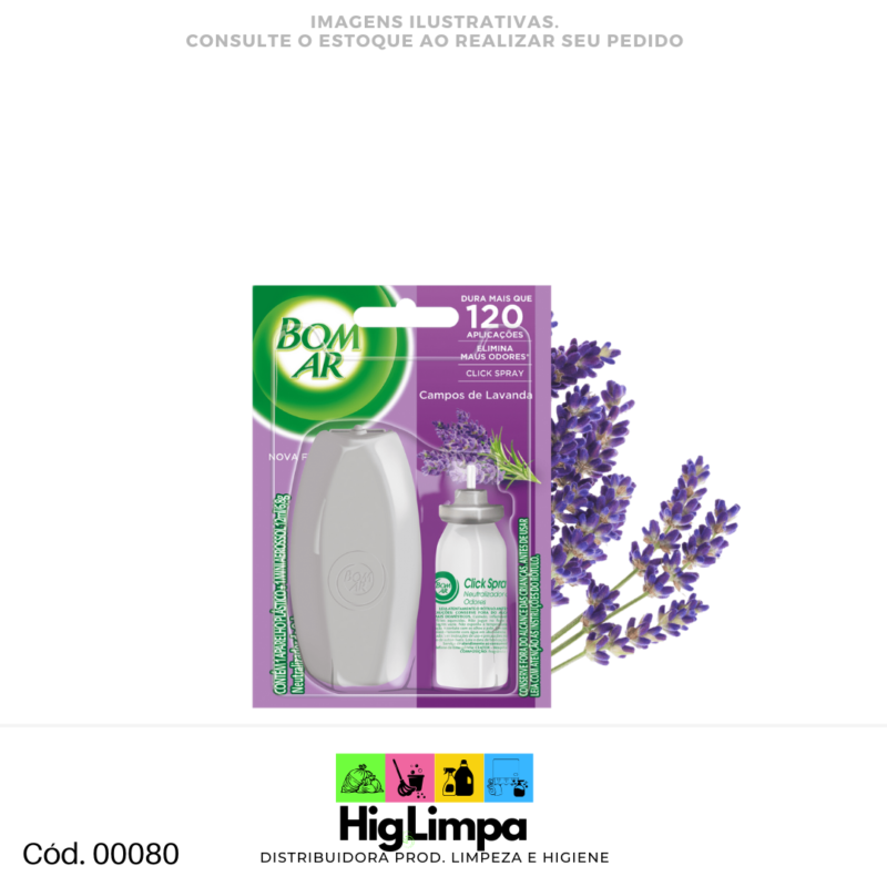 Bom Ar Click Spray Lavanda - Aparelho + Refil - 00080-1