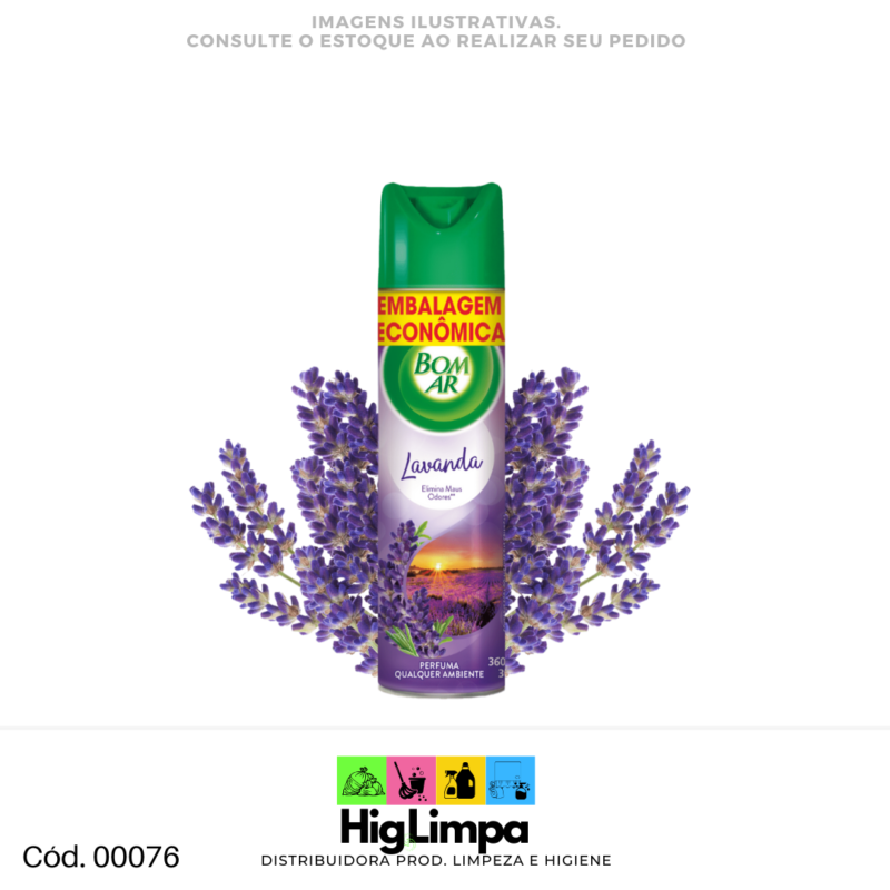 Odorizador de Ambiente Lavanda - Bom Ar 360ml - 00076