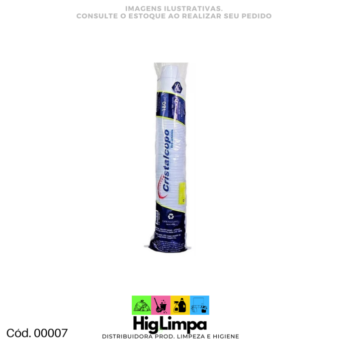 Copo de Água - Cristalcopo 180ml 100 unid.