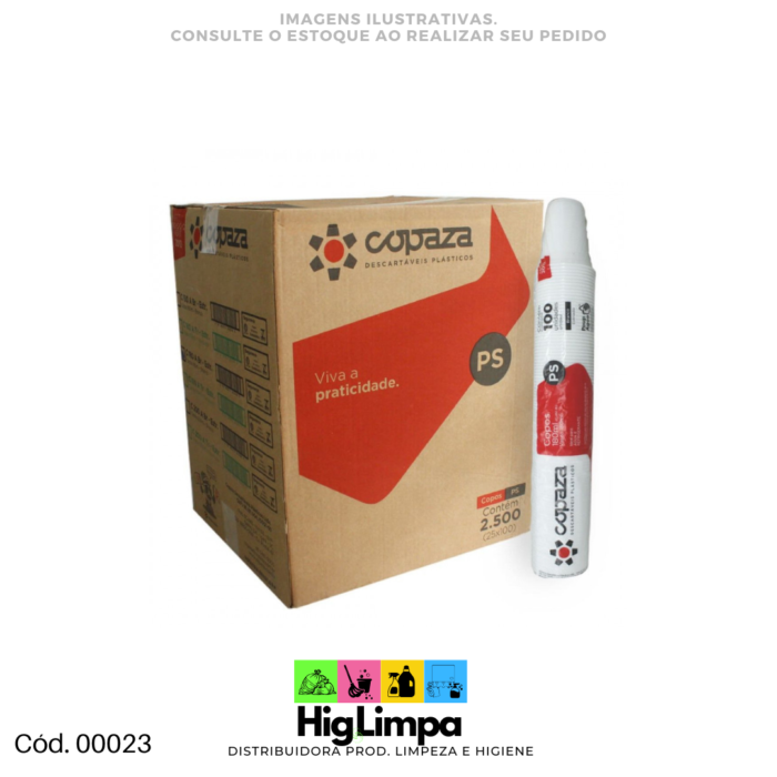 Copo de Água - Copaza 180ml 2.500 unid. Caixa - 00023-2