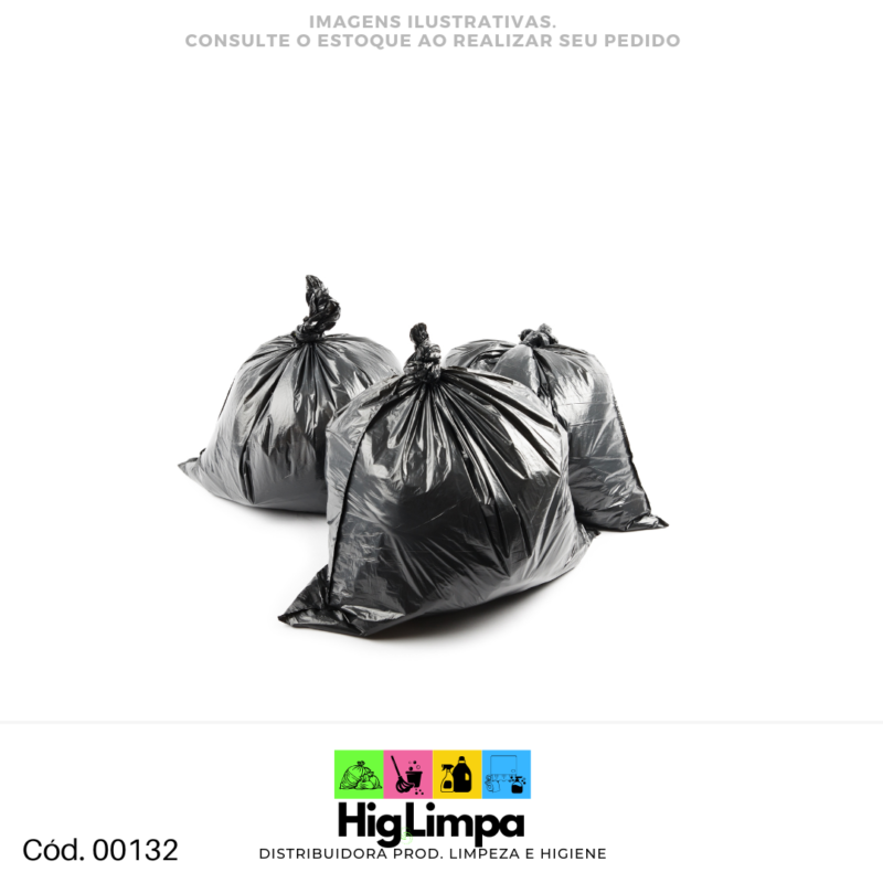 Saco de Lixo 100L Preto - Fardo 100 unid. - 00132