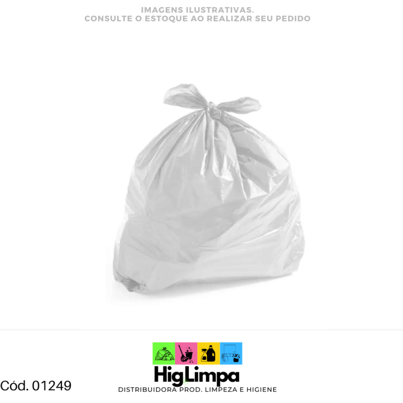 Saco de Lixo 20L Branco - Fardo 100 unid. - 01249