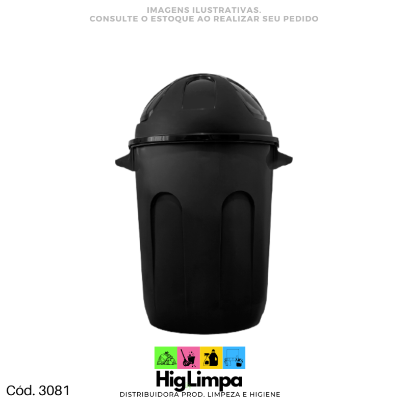 Cesto Basculante 60L Preto Jaguar - 3081