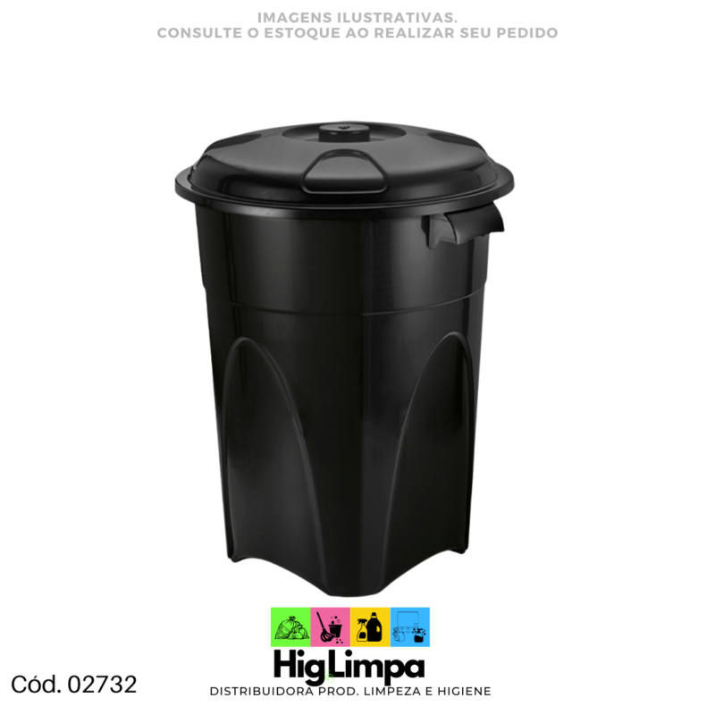 Cesto com Tampa 100L - 02732