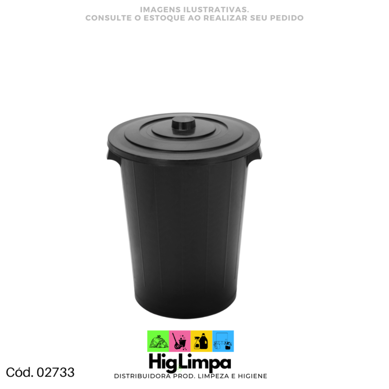 Cesto com Tampa 60L - 02732-1