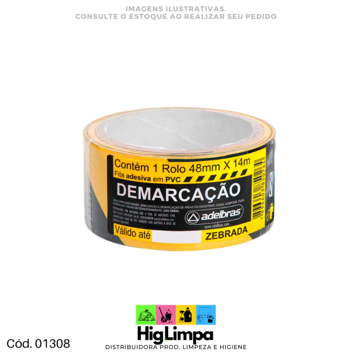 Fita Adesiva Demarcação 48mmX14m Adelbras