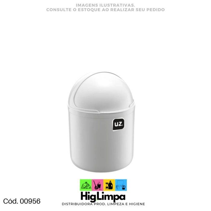 Lixeira Basculante Branca 4L UZ