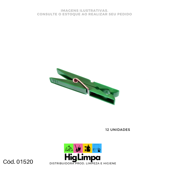 Prendedor Plástico P com 12 unid.