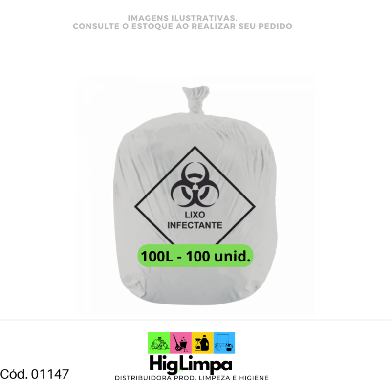 Saco de Lixo Infectante 100L - c/ 100 unid. - 01147